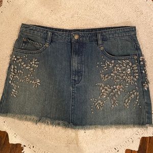 Free People denim skirt